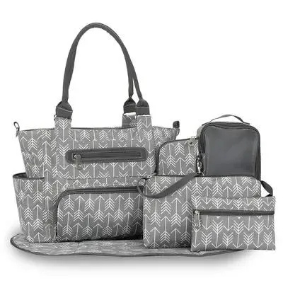 7 PCS Set Travel Mom Baby Diaper Bag Large Capacity Mummy Backpack Bags