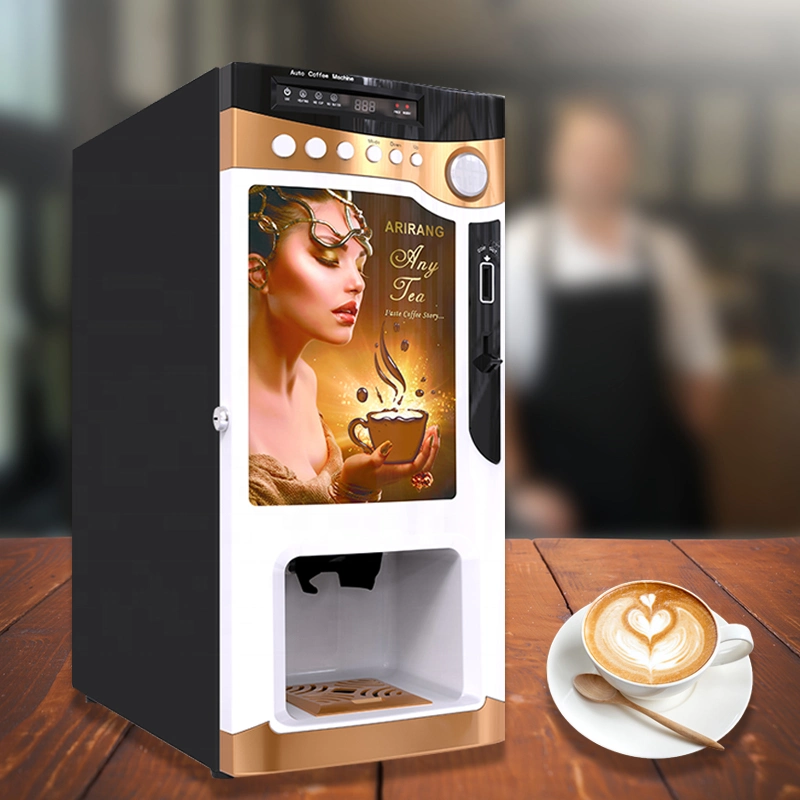 Indoor Fully Automatic Instant Coffee Vending Machine Without Water Pump