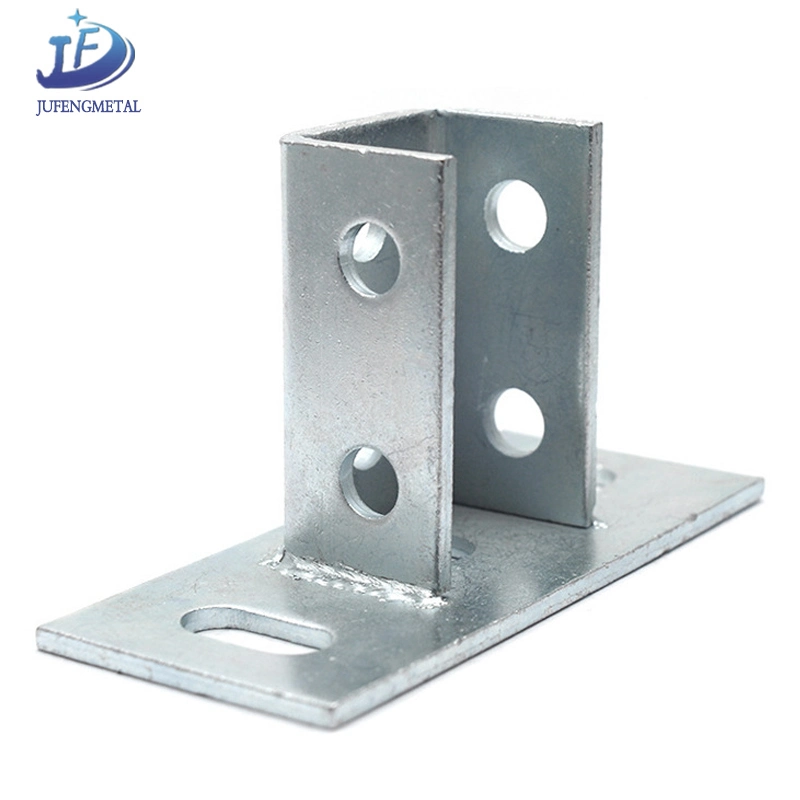 OEM Construction Carbon Steel Galvanized Channel Base Support Brackets Stamped Frame Fittings