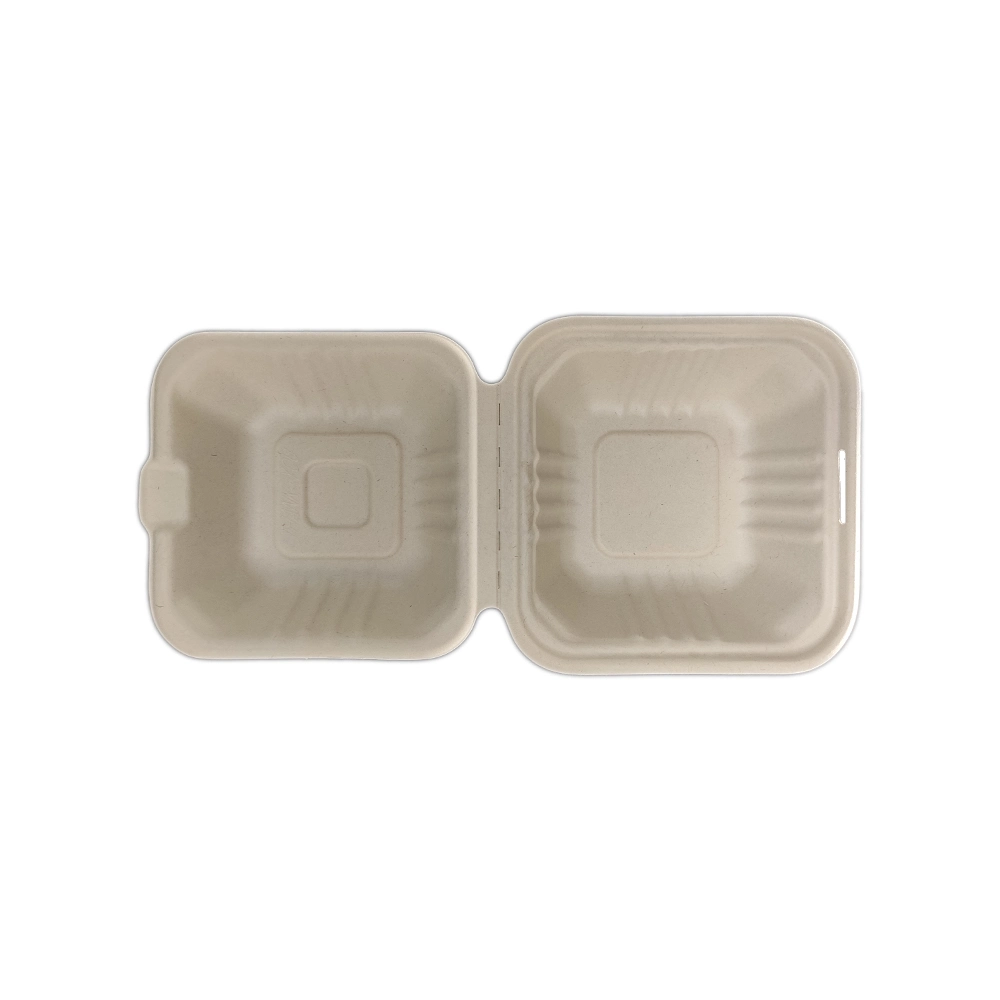 Customized Eco-Friendly Biodegradable Sugarcane Bagasse Microwave Paper Bento Takeaway Take out Compostable Disposable Food Container