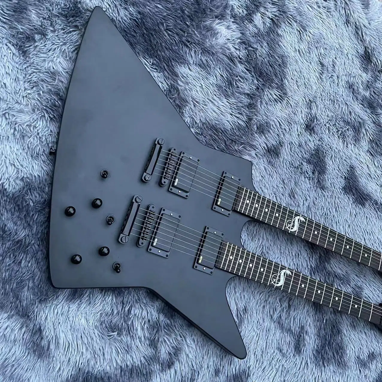 James Hetfield personalizado es de estilo del Jh Ex 6+6 doble cuello Guitarra eléctrica