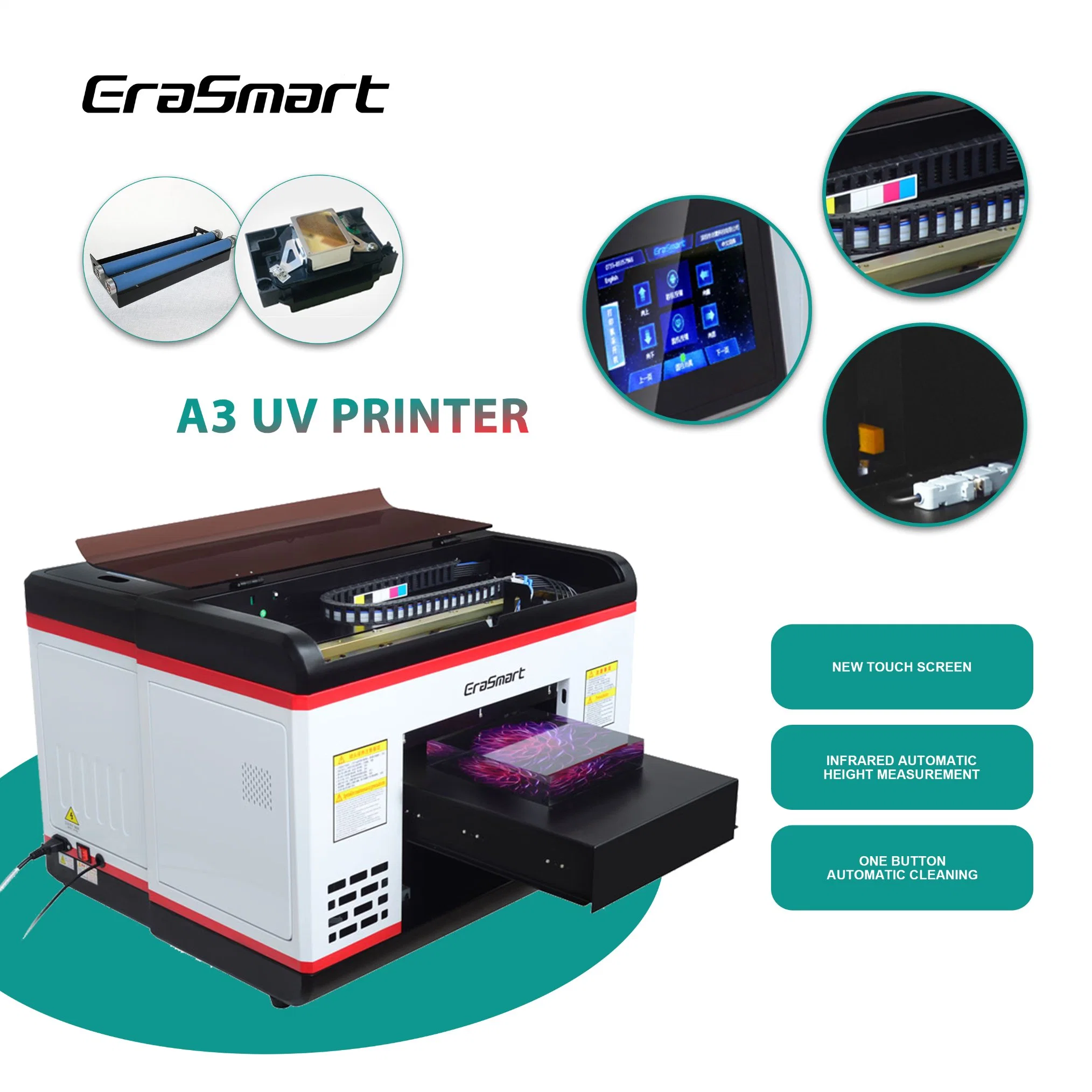 Erasmart Professional UV Inkjet Printer for A3 A4 UV Printer