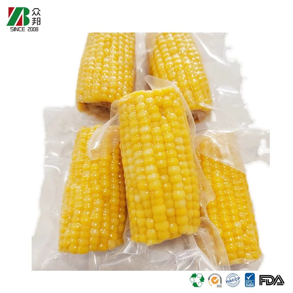 Custom printing transparent Vacuum Fresh Corn/Prepared Food/ Ham Sausage packaging of corn Packaging Nylon Vacuum Packing Plastic Bag