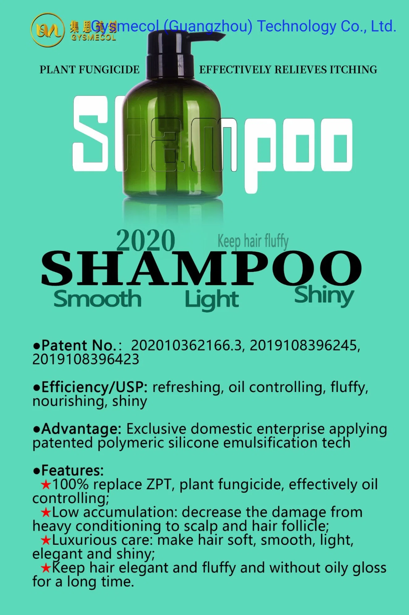 Fennel Plant Anti-Dangdruff Patent Hair Care Shampoo Without Zpt