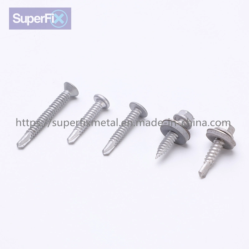 Drilling Screw Hexagon Head Pressed-on Washer 5.5X25 Bimetal (STAINLESS STEEL A2/STEEL) Ruspert