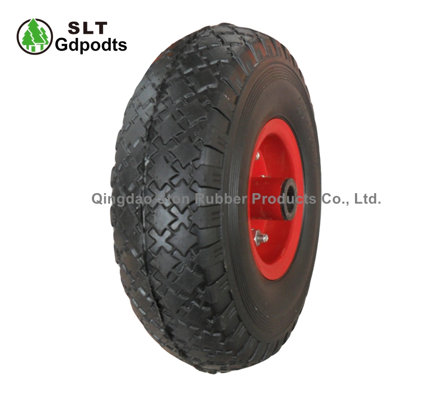 10" 3.00-4 Heavy Duty Trolley Wheels Solid Rubber Wheel