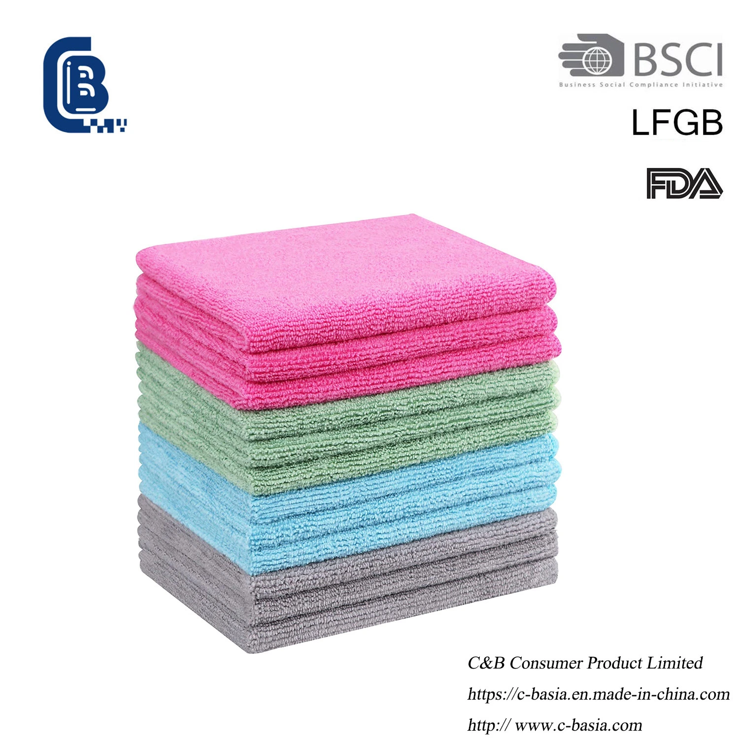 All-Purpose Highly Absorbent Kitchen Dish Cleaning Cloth, Microfiber Car Wipes Towel Cloth Lint Free Premium 6