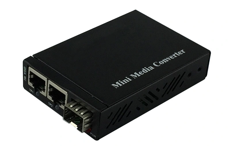 Mini 2 Port 1000M RJ45 Gigabit Optical Fiber Media Converter