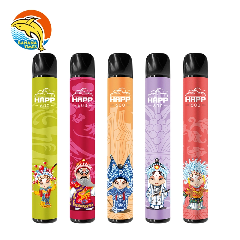 Bananaties frutas sais NIC Bar sabor puff Vape Stick Plus 1: Happ600 Mini Disposable/Chargeable e cigarro