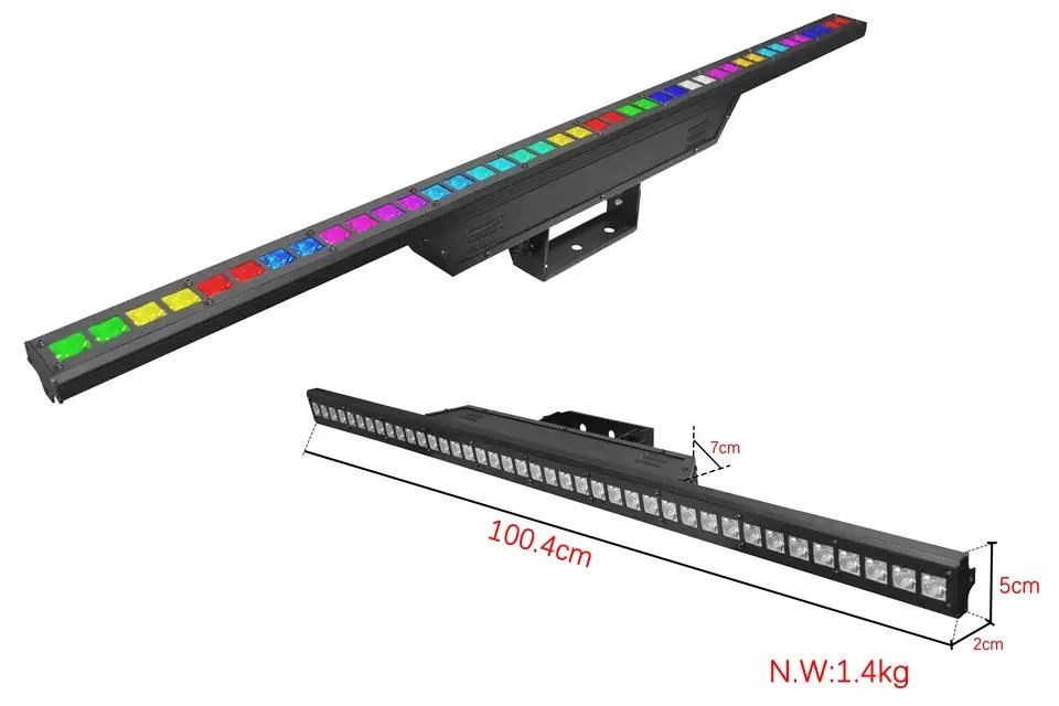 مصباح LED مصفوفة سيارة البكسل حلقة الغسل الحائطي RGB 3in1 ضوء للأحداث