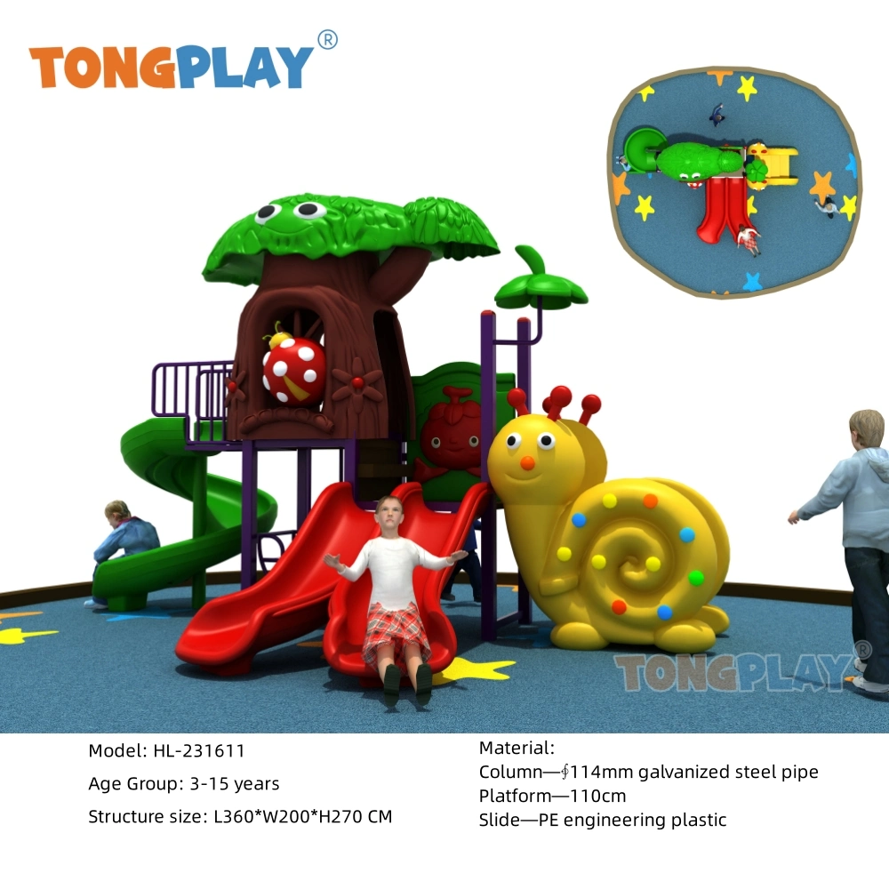 Tongplay Lustige Outdoor-oder Indoor-Folie Kunststoff-Befestigung Kids Park Kindergarten Diashow Vorlage Sicherheit Spiel