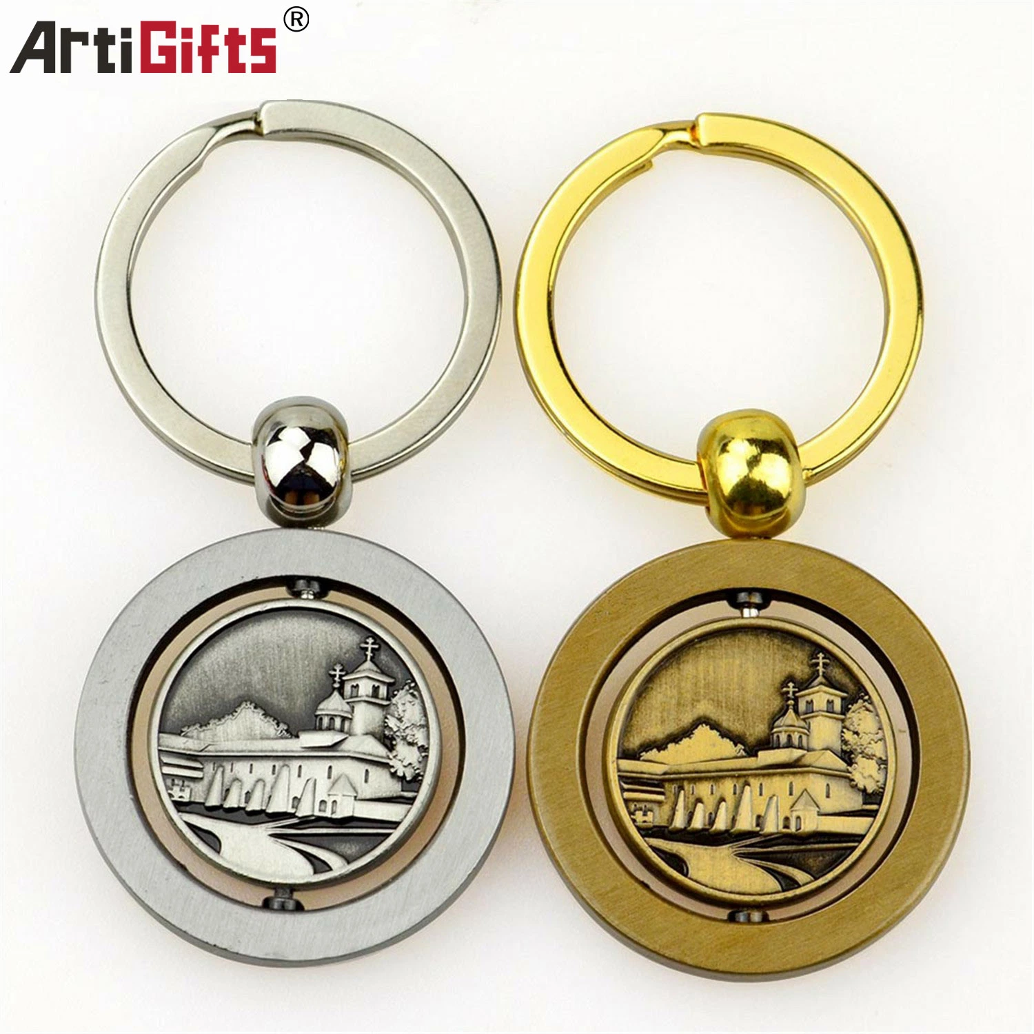 Wholesale Custom High Quality Retro Metal Key Chain Key Ring