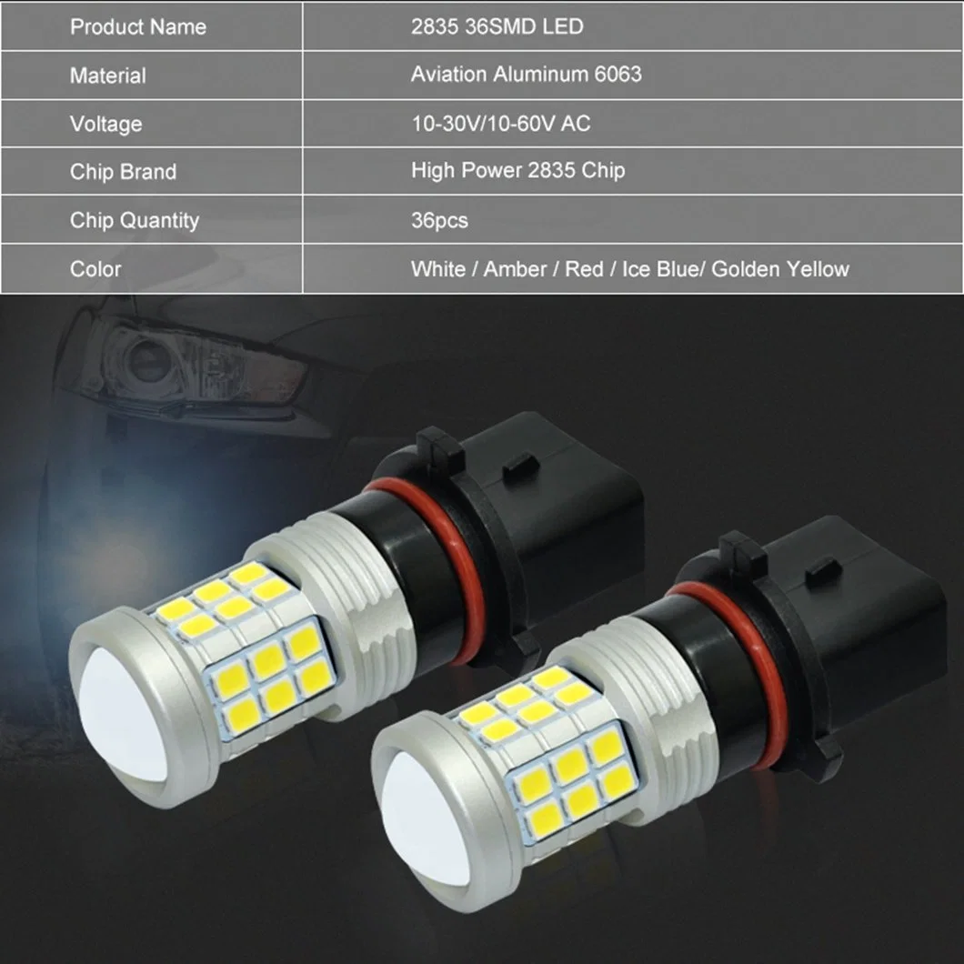 GVIEW V36 3000K/4300K/6000K 15W H1 H7 H8 H11 H10 9005 9006 led de la luz antiniebla del coche