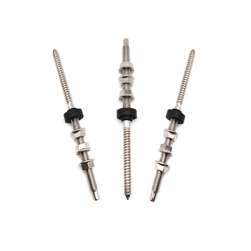 Stainless Steel SS304 A2 M10X200/250/300 /Hanger Bolt Screw/ Double End Screw with Wood Thread/Hanger Screws/Dowel Screws for Solar Energy Bracket System