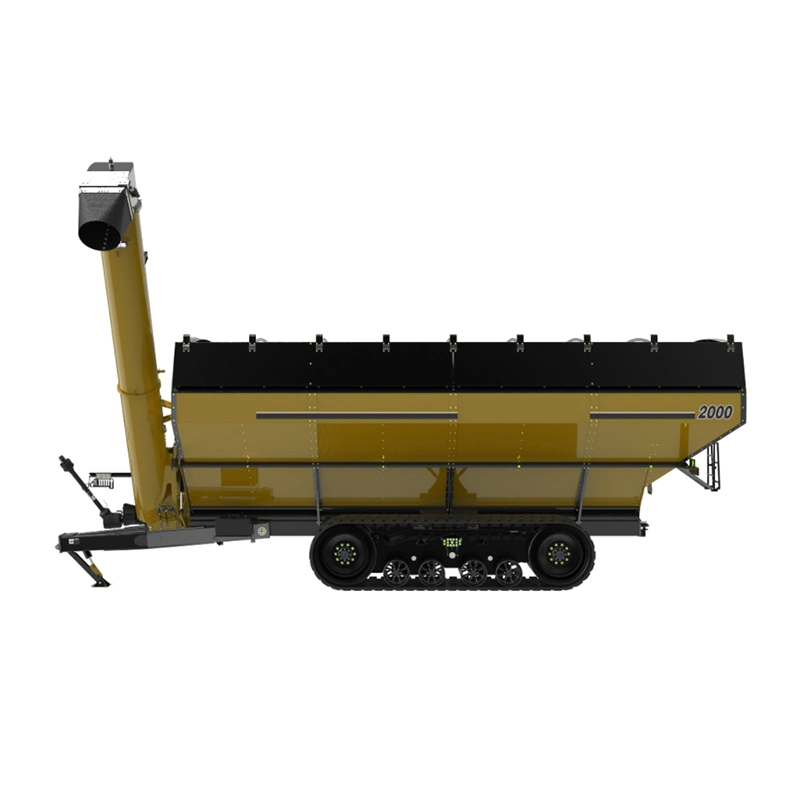 Dump Dual Axis Walking Tractor Car Farm Agricultural Tipping Box Grain Trailer 4 Wheel Farm Trailer Crawler Grain Carrier