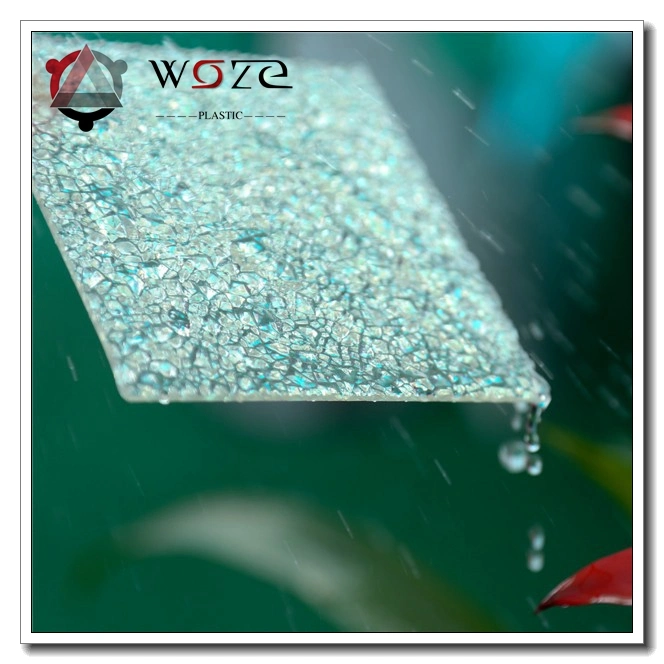 Anti-Fog UV Coating Both Sides Embossed Poly Carbonate Sheet for Bathroom Toilet Shower