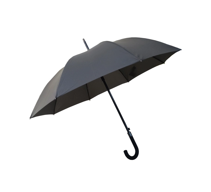 Hot Selling Gray 23 Inch Strong Wind Resistant Straight Walking Rain Umbrella