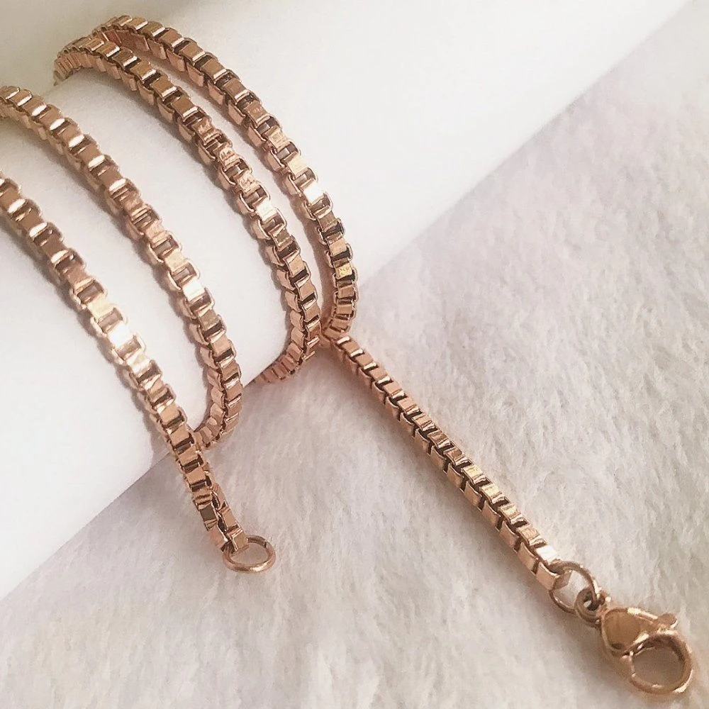 High quality/High cost performance  Stainless Steel Necklaces Box Chain for Fashion Jewelry