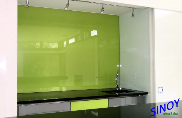 Espejo de vidrio verde lima Venta caliente para decorar la habitación
