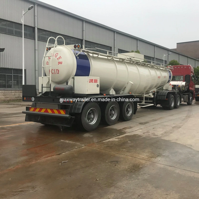 Brand Chemical Liquid/Sulfuric Acid Transport Carbon Steel Tank Semi Trailer