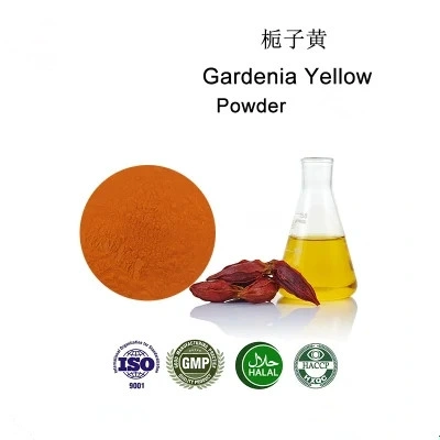Pigmento Colorante Natural Mayorista/Proveedor de alimentos de color amarillo Gardenia Gardenia Extracto de polvo amarillo