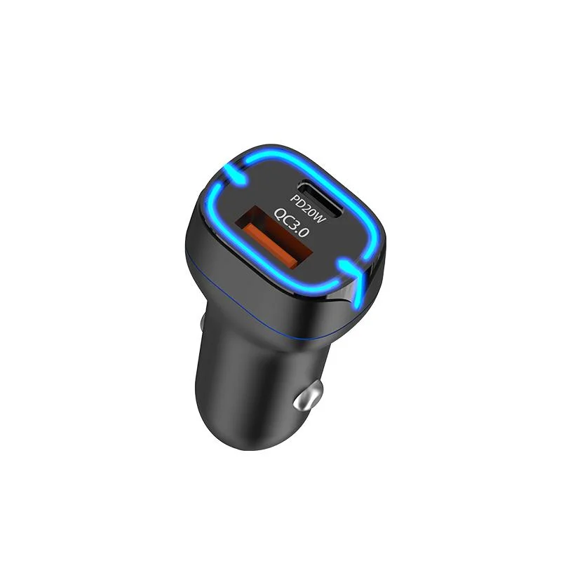 OEM de fábrica del teléfono móvil Dual USB 20W-C cargador de coche cargador rápido Pd