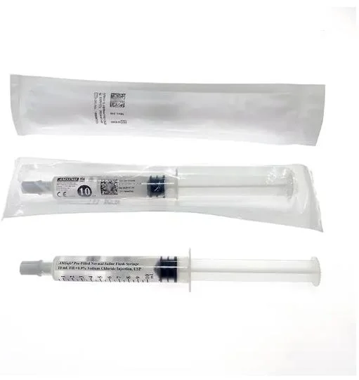 Disposable Sterile Saline Flush Syringes Plastic Prefilled Syringe