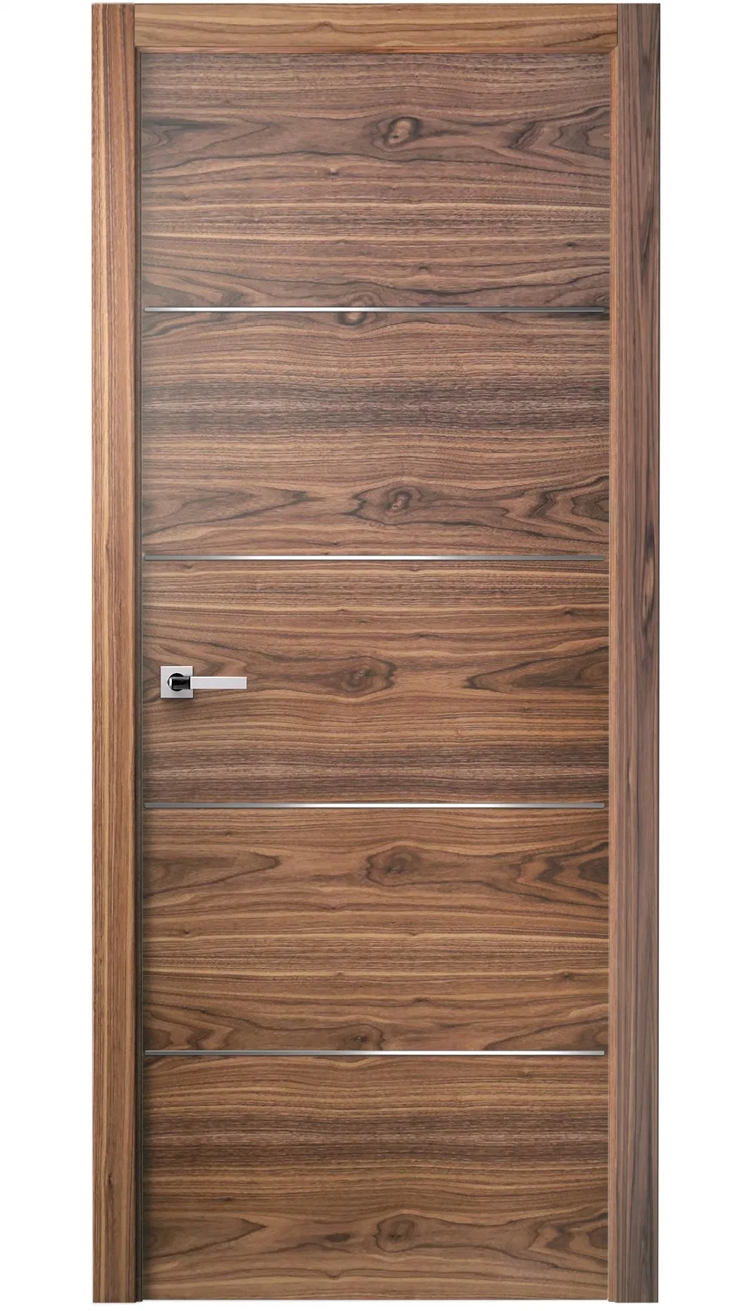 Oak/ Teak/ Pine Cabinet Furniture 3D Sliding Flush Walnut Wooden Door Veneered