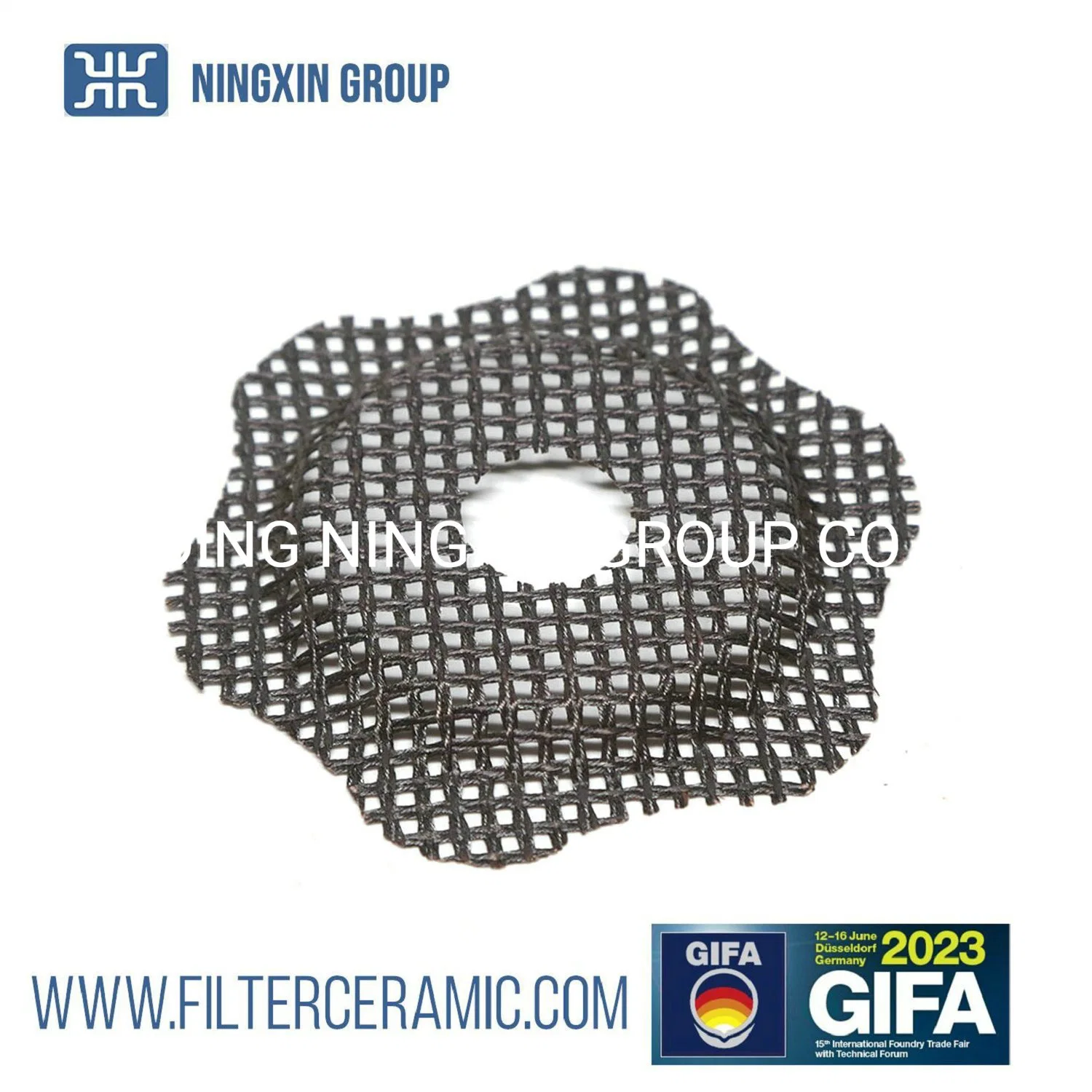 Malla de filtro de cono de fibra de vidrio y malla de filtro de fibra de vidrio para filtrado Aluminio fundido