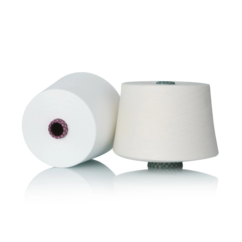 Cotton Polyester Fine Single and Double Yarn High-Elastic Anti-Pilling