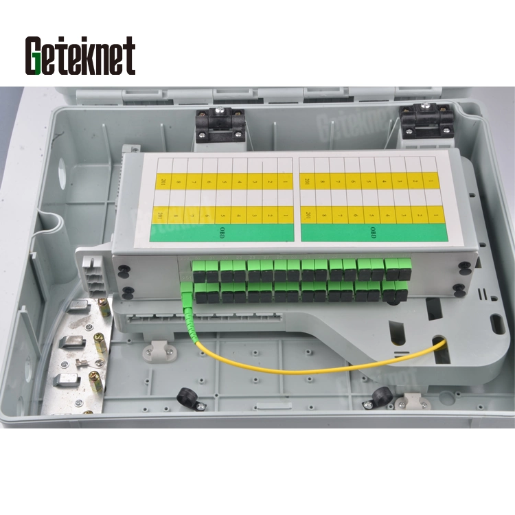 سعر المصنع الألياف البصرية بي إل سي كاسيت مربع Splitter 1X16 1X8 1x4 1x2 Sc/APC أو بدون موصلات