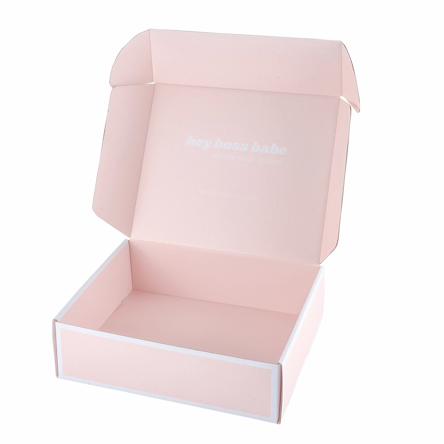 Hot Sales Folding Mailer Box Clothing Pink Cardboard Packaging