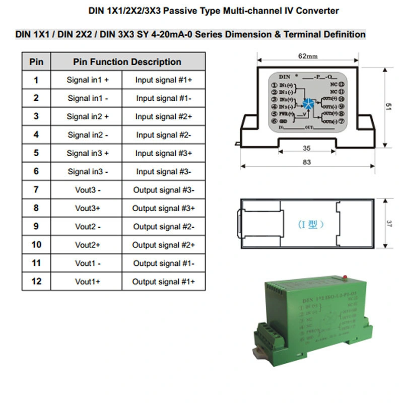 2-Wire Passive 4-20mA I/V Converter