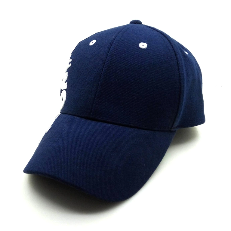 Casquette de baseball sport 6 panneaux avec broderie 3D personnalisée en coton