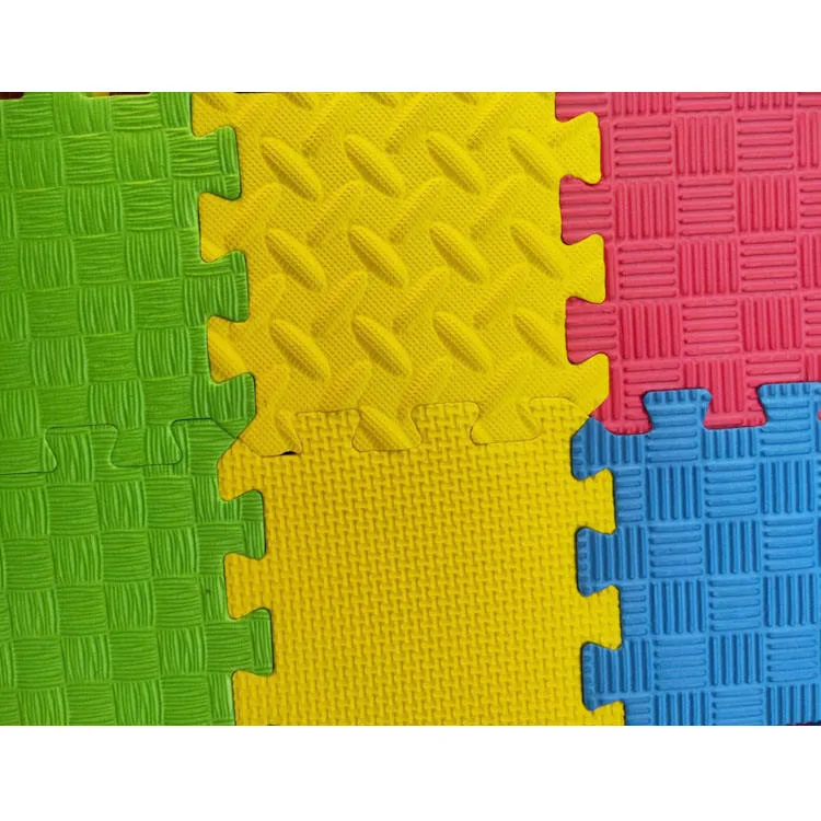 Tatamis 100X100 X2.5 High Density Leaf Pattern Exercise EVA Foam Mats with Border Floor Mats for Gym Equipment and Fitness