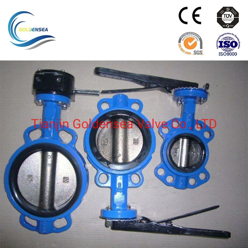 Prices List Manual Wafer Type Rubber Soft Seal with Signal Flange Water Butterfly Valve