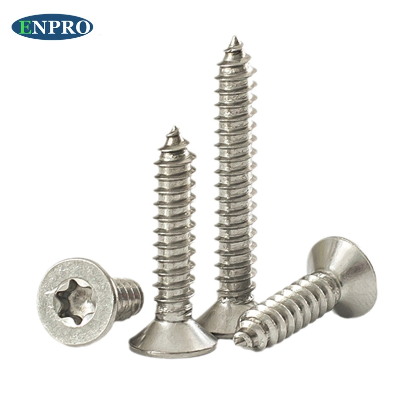 Custom de hierro de acero inoxidable Tornillería de acero galvanizado de Zinc sujetadores autorroscante de muebles de aglomerado de madera plana cabeza Torx Bugle Tornillos Autorroscantes fabricado en China