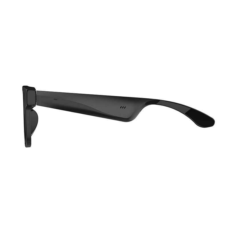 Wholesale/Supplier Rectangular Black Low Latency Audio Bluetooth Audio Sunglasses for Men and Women