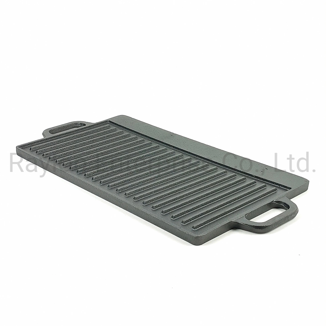 Hot Sell Outdoor Cast Iron Double Side Reversible Griddle BBQ Grill Pan