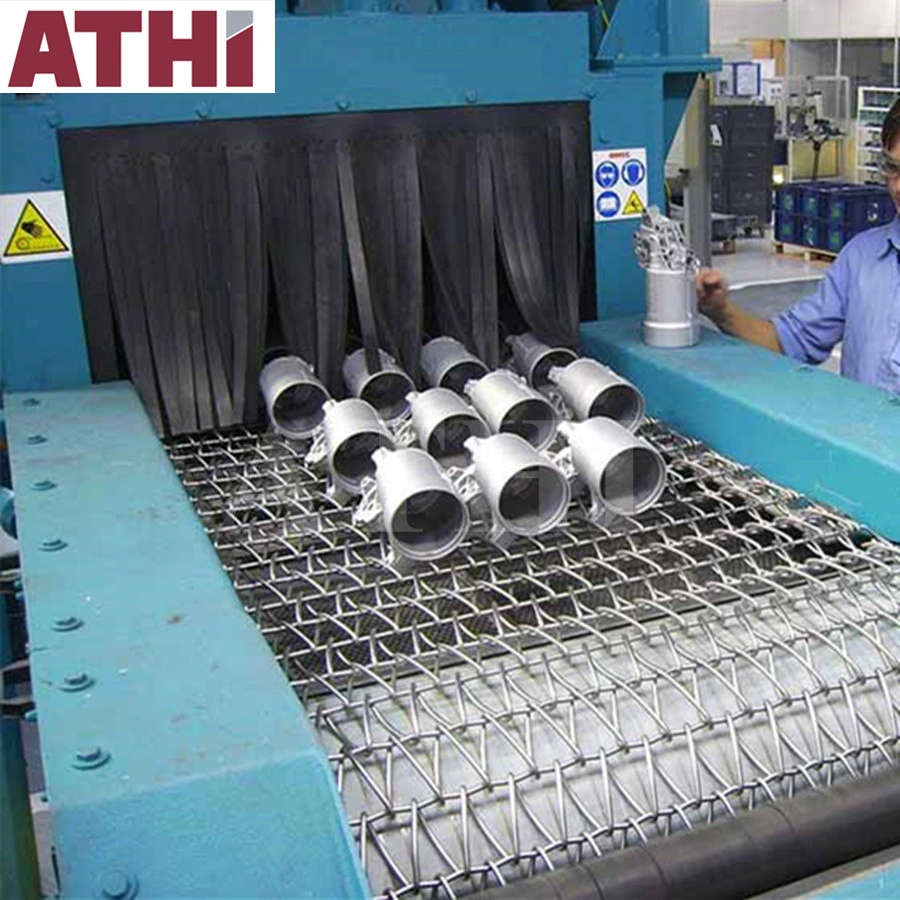 Wire Mesh Belt Pass Through Shot Blasting Machine for Cleaning Brake Pads