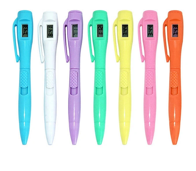 Multi Function Digital Electronic Watch Push Pen