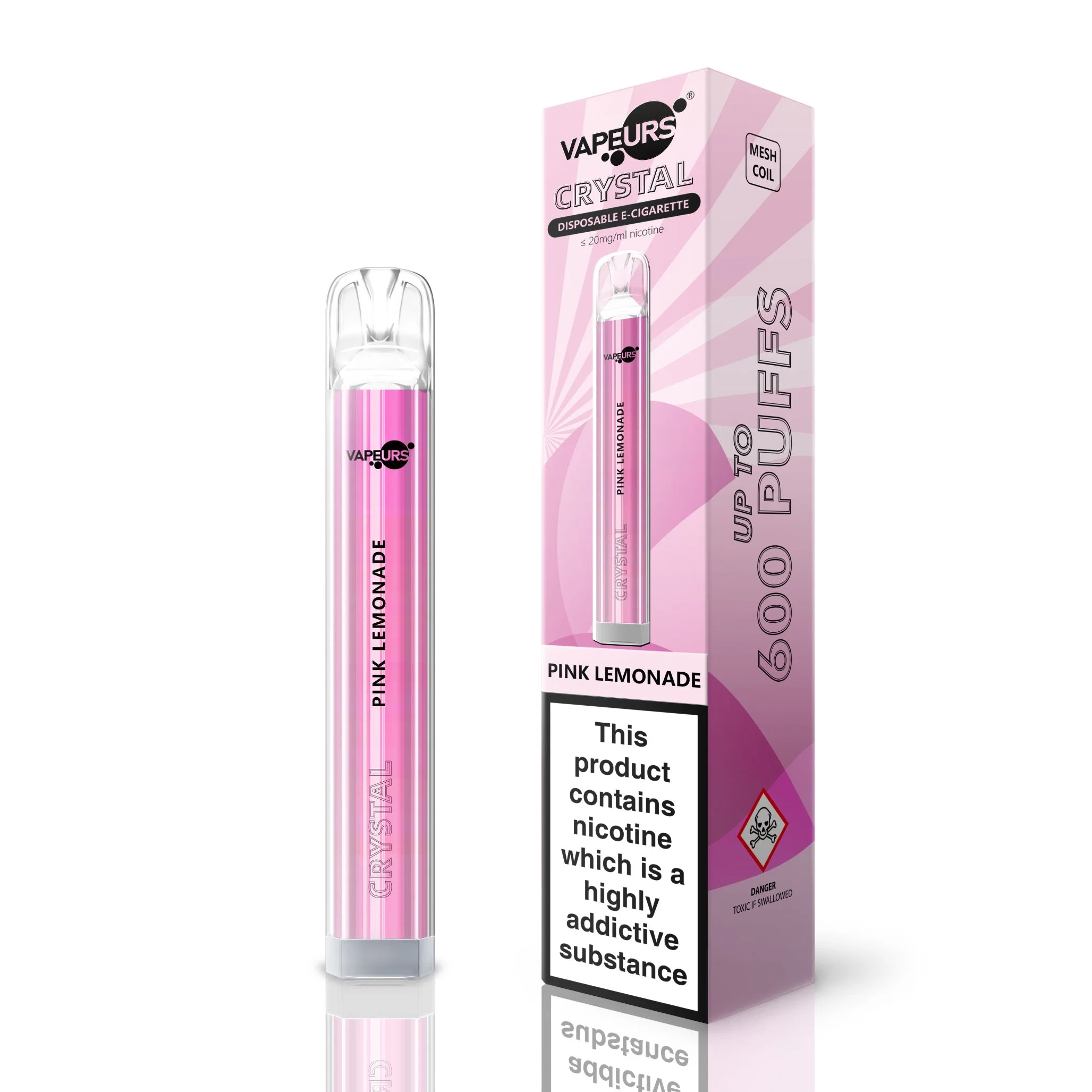 Meilleure vente en gros Crystal Bar 600 PUP DPT jetable Fume stylo style E cigarette