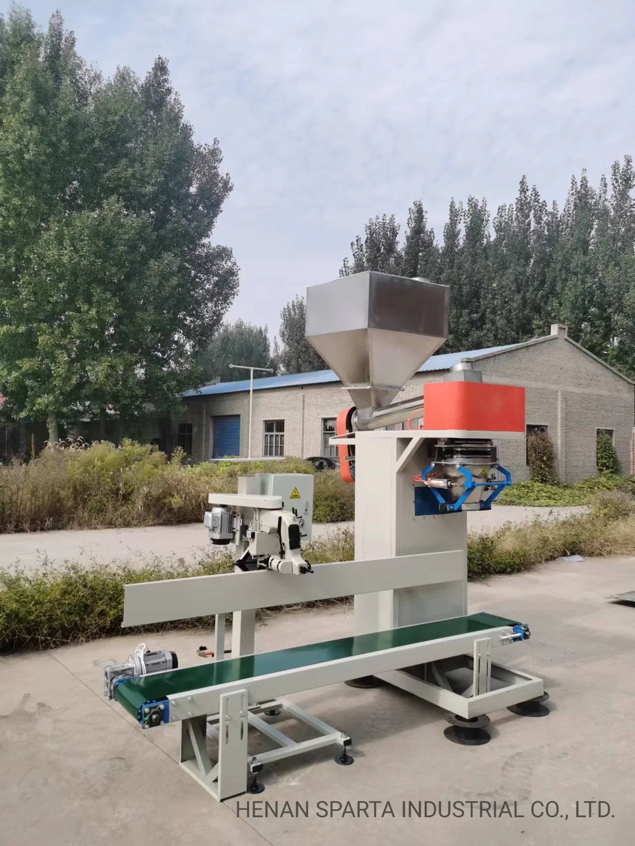 5-50kg Granule Grain Rice Sugar Bean Bag Packing Machine with Conveyor and Sewing Machine