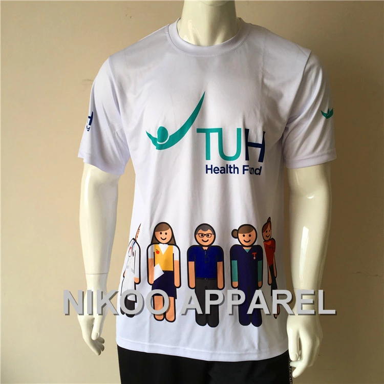 Impressão personalizada publicidade unissexo camisola T