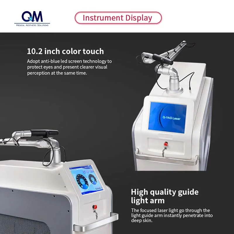 Picosecond Laser 1064nm/532nm/755nm Qswitch Picosecond Laser All Color Tattoo Removal Machine