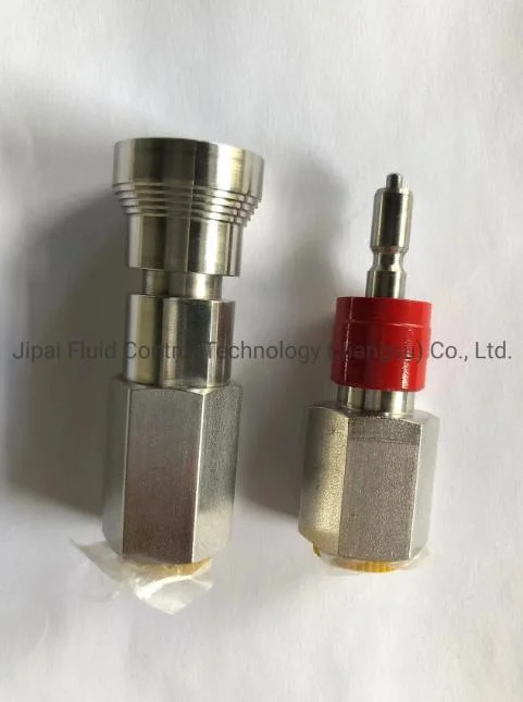 Quick Connector Stainless Steel 316 Quick Coupling Poppet Type Flat Face Screw Type