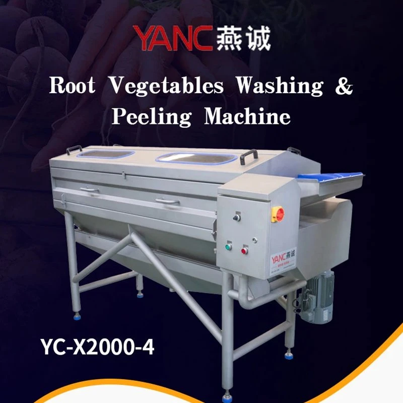 High Configuration Continuous Carrot Potato Cassava Washing and Peeling Machine Peeler for Cassava