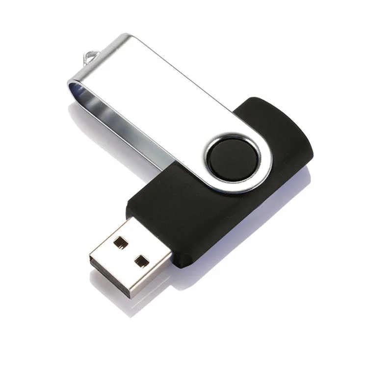 Unidade flash USB metálica rotativa Memory Stick 4 GB à prova de 512 GB o Pen Drive USB Disk on Key Pendrive Logotipo personalizado