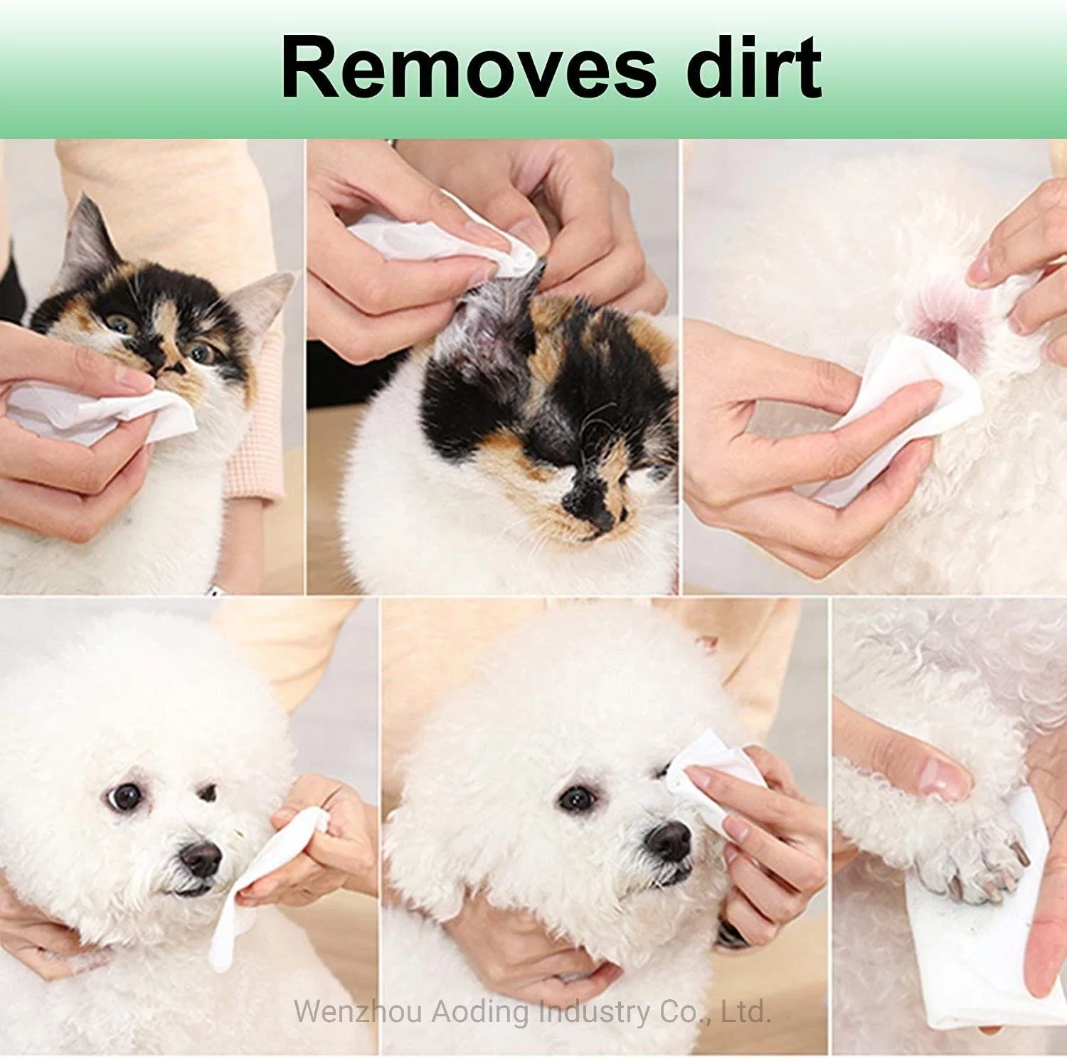 Custom Eliminate Bacteriostasis Remove Tear Stain Pre-Moistened Puppy Pads for Eye Cleaning