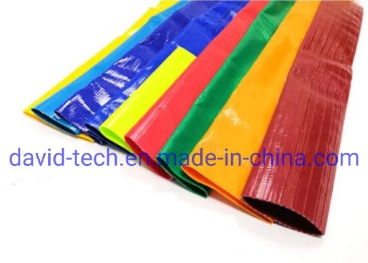 PVC Anti Stretch Discharge High Intensity Polyester Reinforced Flat Layflat Hose Pipe Tubes